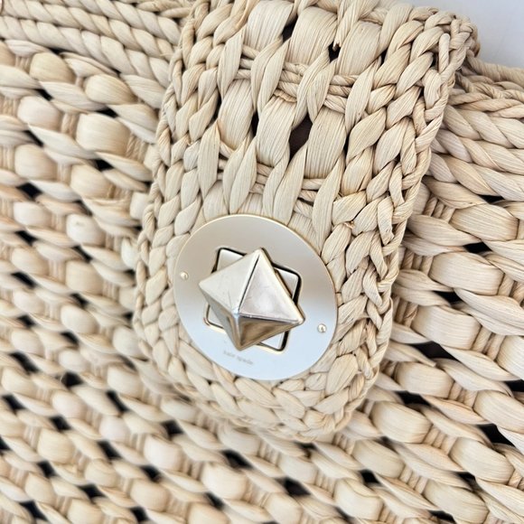 Kate Spade "Darlington Jackie" Straw Handbag - Picture 5 of 13